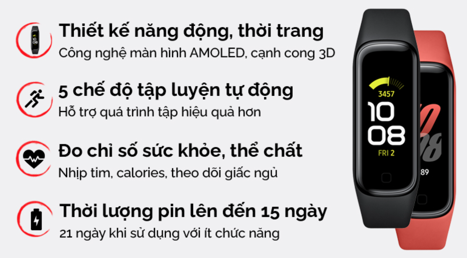 Vòng tay thông minh Samsung Galaxy Fit 2