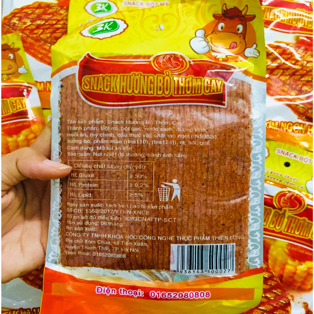 [ giá sỉ ] Combo 10 gói Snack Bò miếng thơm cay (Bò xé cay)