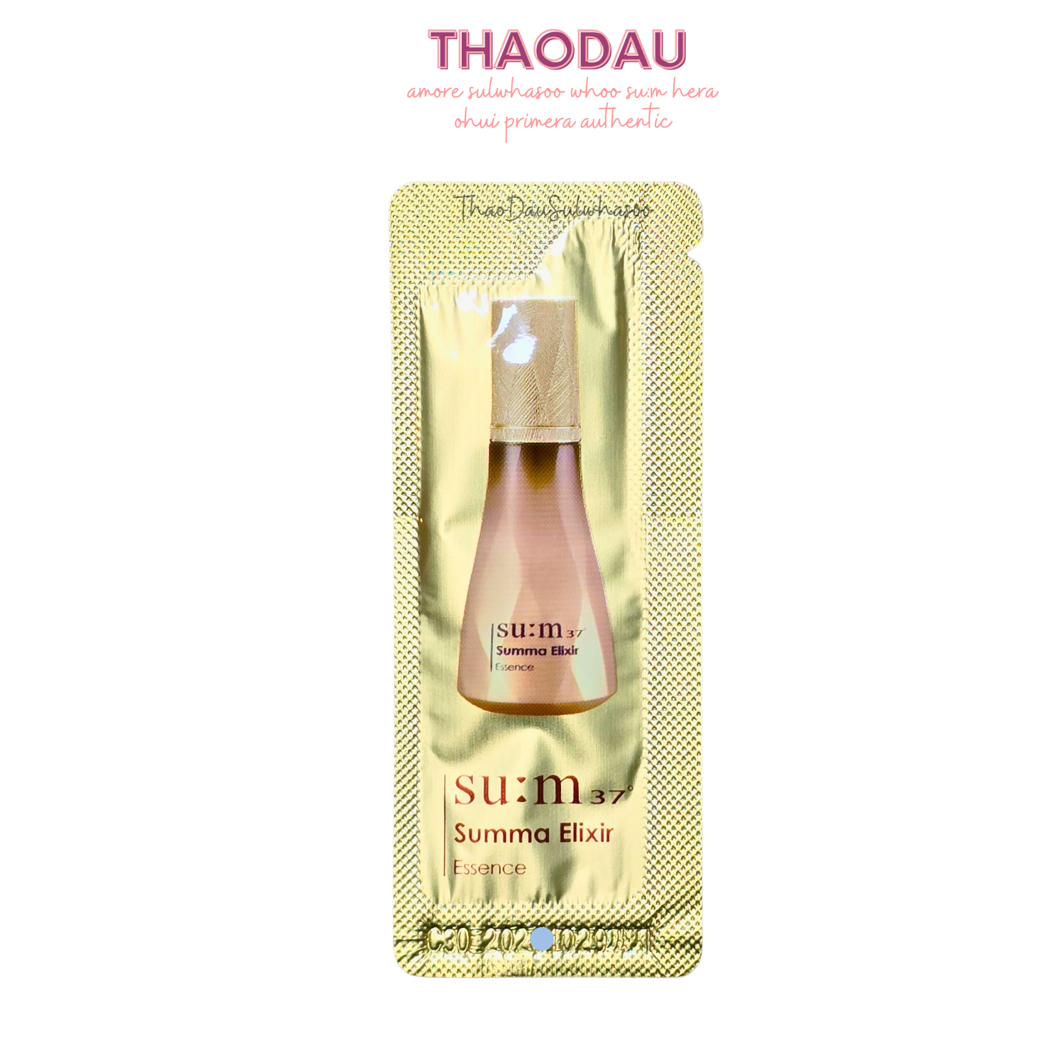 1 hoặc10 gói tinh chất vàng Sum37 8 trong 1 Summa elixir 8 miracle power essence 1ml Su:m37 tloskorea cũ