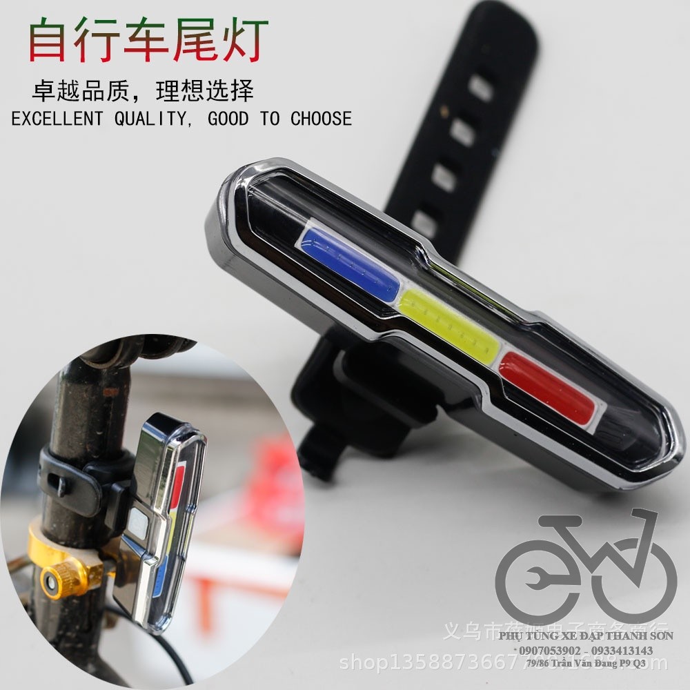 Đèn LED  Xe Đạp Có Thể Sạc Lại Bằng Cổng USB