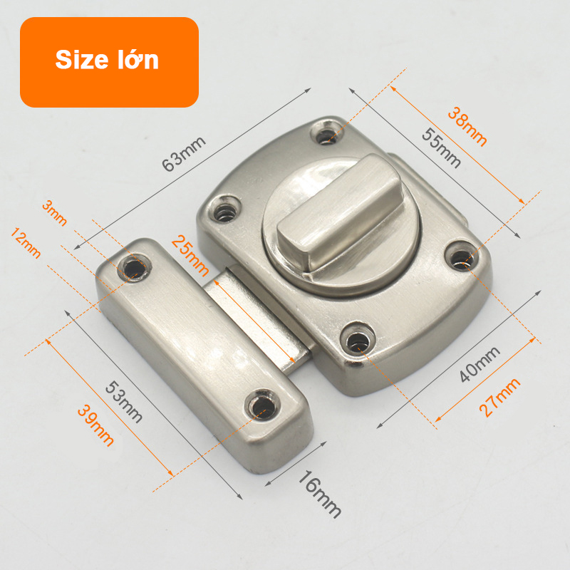 Khóa Chốt Núm Xoay, Khóa Xoay Inox