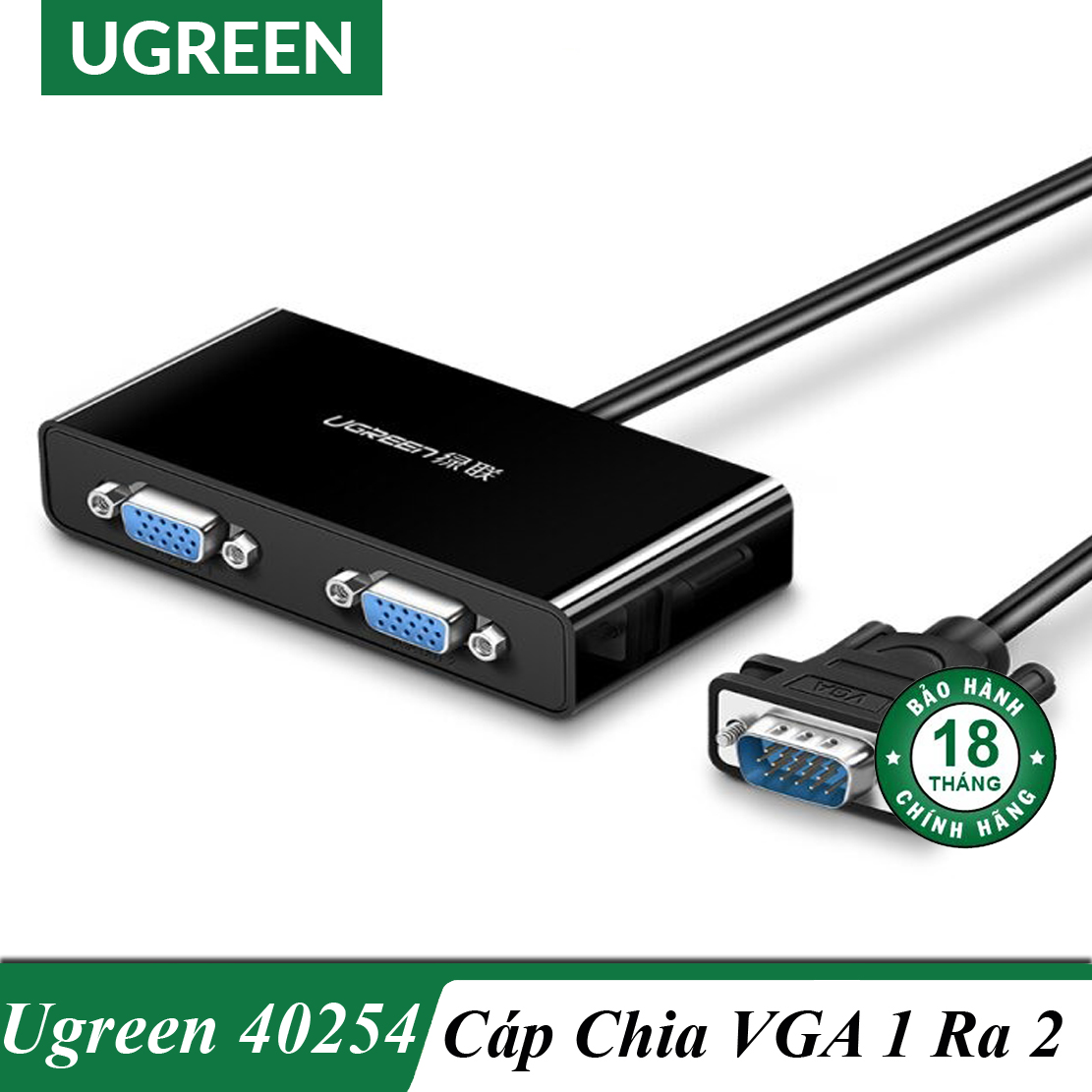 [HCM]Cáp chia cổng VGA 1 ra 2  Ugreen 40254 chính hãng
