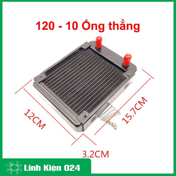 Két nước tản nhiệt 80 / 90 / 120 10 ống thẳng làm mát cho hệ thống tản nhiệt của máy móc