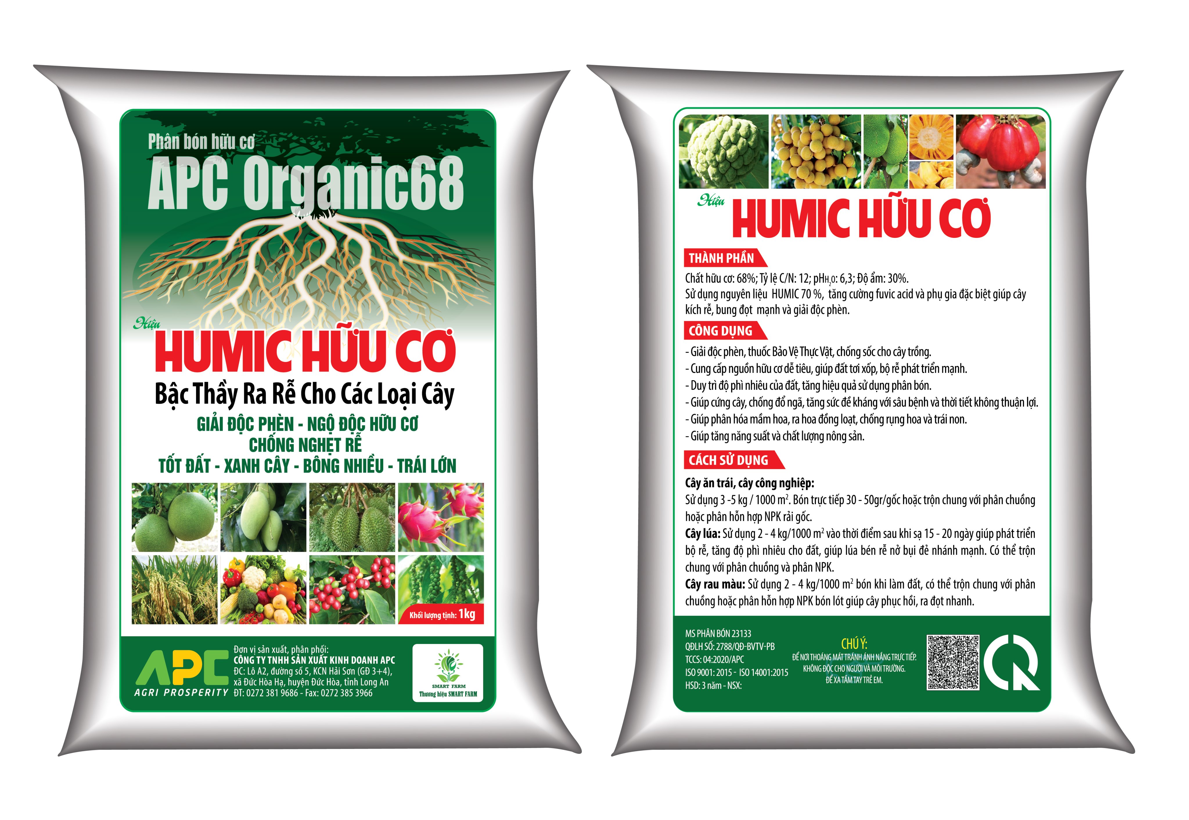 Phân Bón Humic Hữu Cơ Sinh Học Cải Tạo Đất ( gói 1kg )