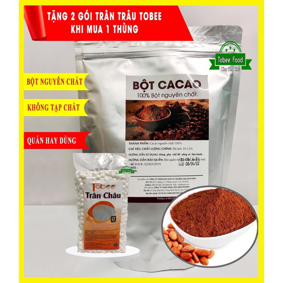 Bột ca cao nguyên chất túi 500g/1kg