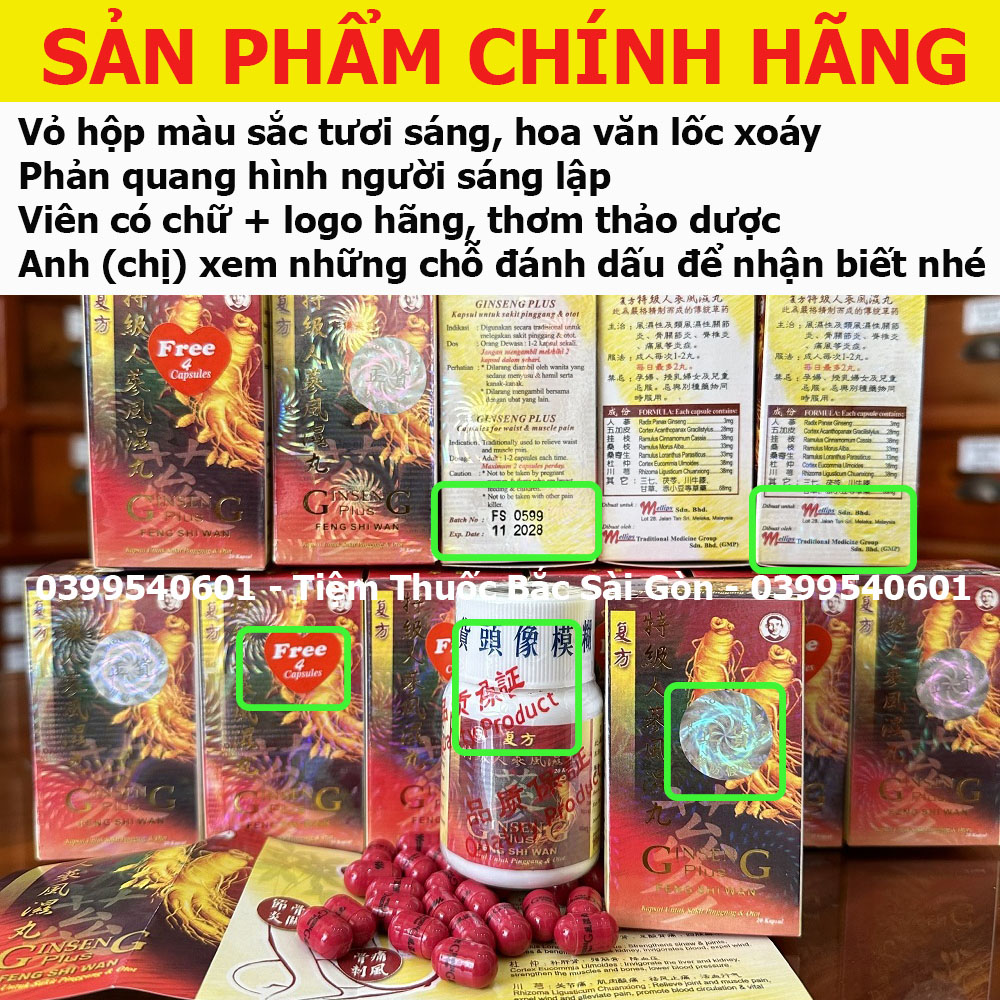 Ginseng Plus Feng Shi Wan - Đẳng Cấp Sâm Nhân Sâm Phong Thấp (CHÍNH HÃNG, DATE MỚI)