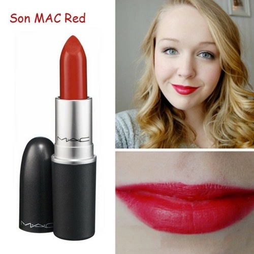 Son Thỏi M.A.C Satin 811 MAC RED gam màu đỏ tươi