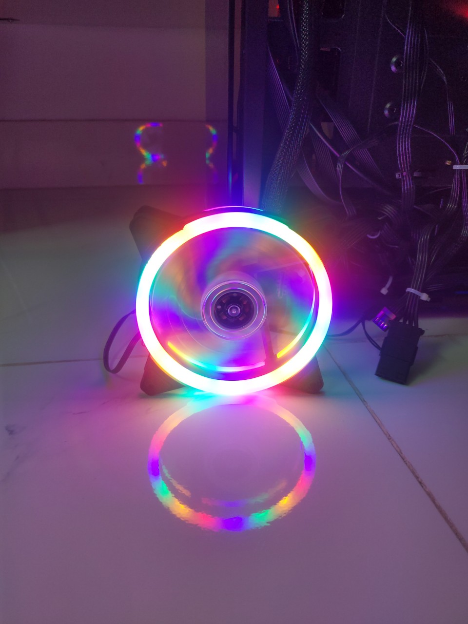 Fan case PC-Led RGB-12cm-3pin.