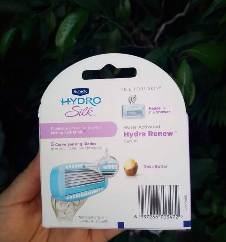 Set 4 Lưỡi Cạo Thay Thế- Schick Hydro Silk Sensitive Care- chuẩn auth