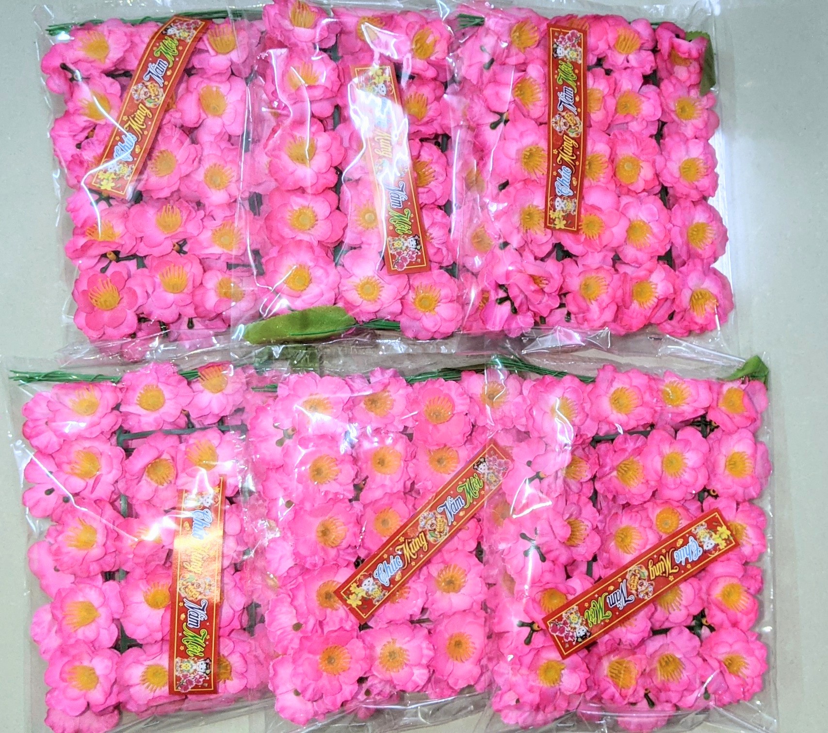Hoa đào bịch trang trí tết siêu đẹp (bịch 40 bông)