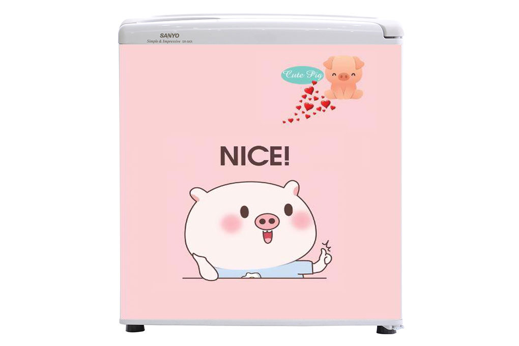 [HCM]Decal trang trí tủ lạnh 50l mẫu Pig cute