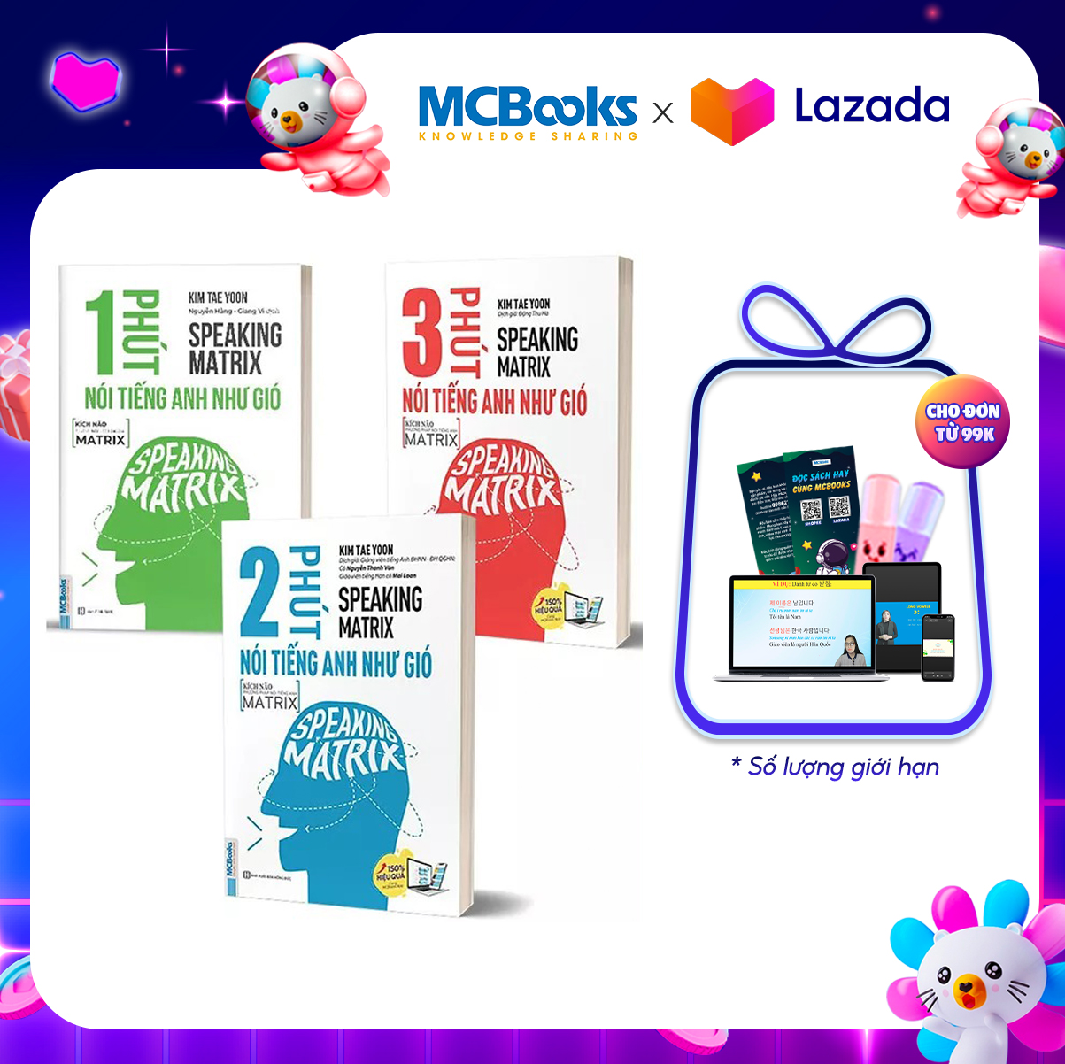 Combo Nói Tiếng Anh Như Gió - Speaking Matrix - Kèm App Học Online