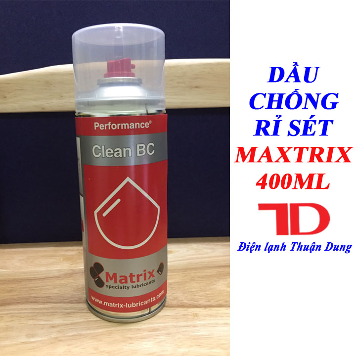 Chai xịt chống rỉ sét MAXTRIX Anti Rust 400ML, Dầu chống gỉ MAXTRIX PERFORMANCE WD