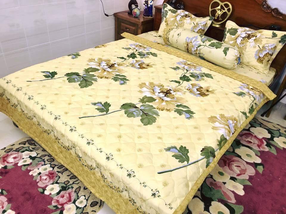 BỘ CHĂN RA POLY 5 MÓN - NGUYÊN SET ( 1 Drap + 2 Vỏ Gối Nằm + 1 Chăn Hè + 1 Vỏ Gối Ôm )