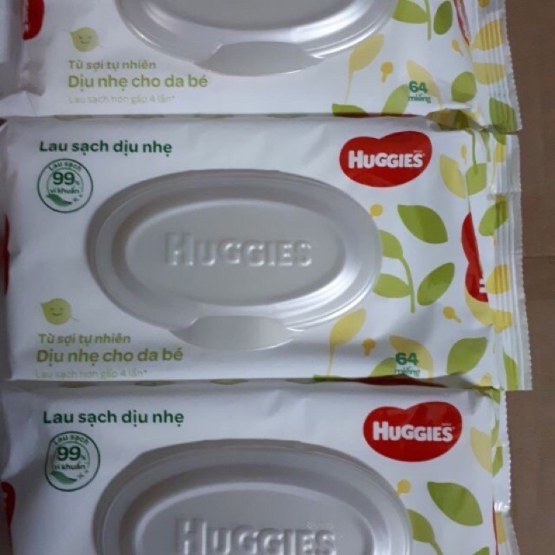 Khăn ướt Huggies không mùi gói 64 tờ
