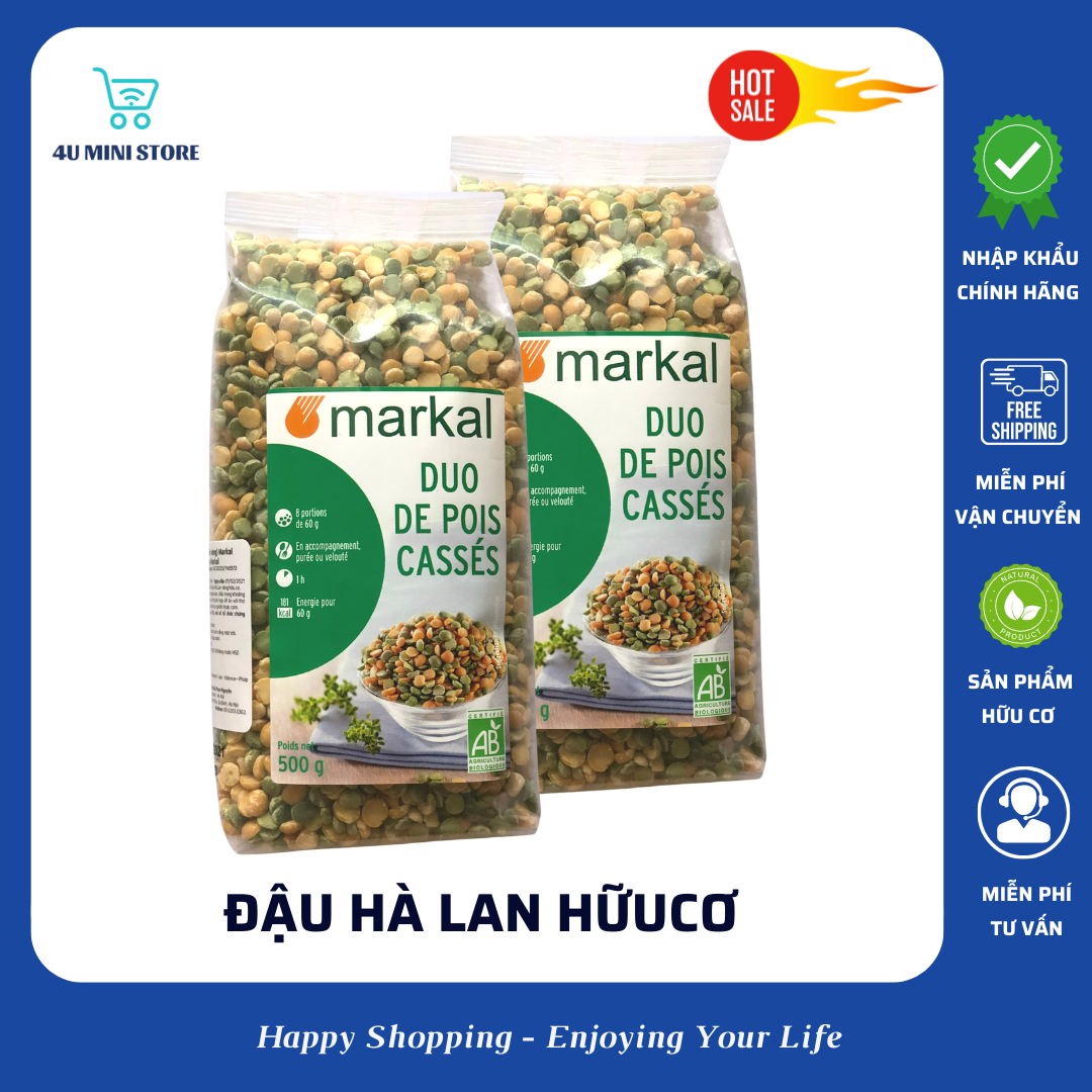 Đậu Hà Lan hữu cơ Markal (xanh & vàng) – Nhập khẩu Pháp