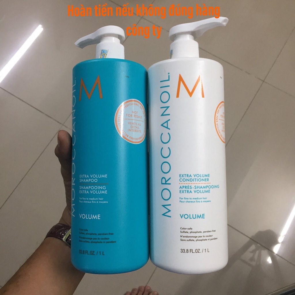 Dầu gội xả tăng phồng tóc Moroccanoil Extra Volume 1000mlx2