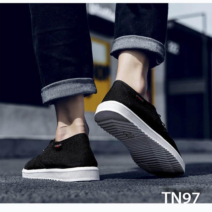Giày Sneaker Nam Chất Vải Jeans Cao Cấp TN97 - Đen