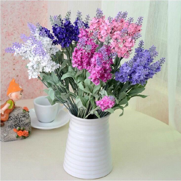 Nhánh hoa lavender trang trí siêu đẹp - Hoa lụa giả cao cấp