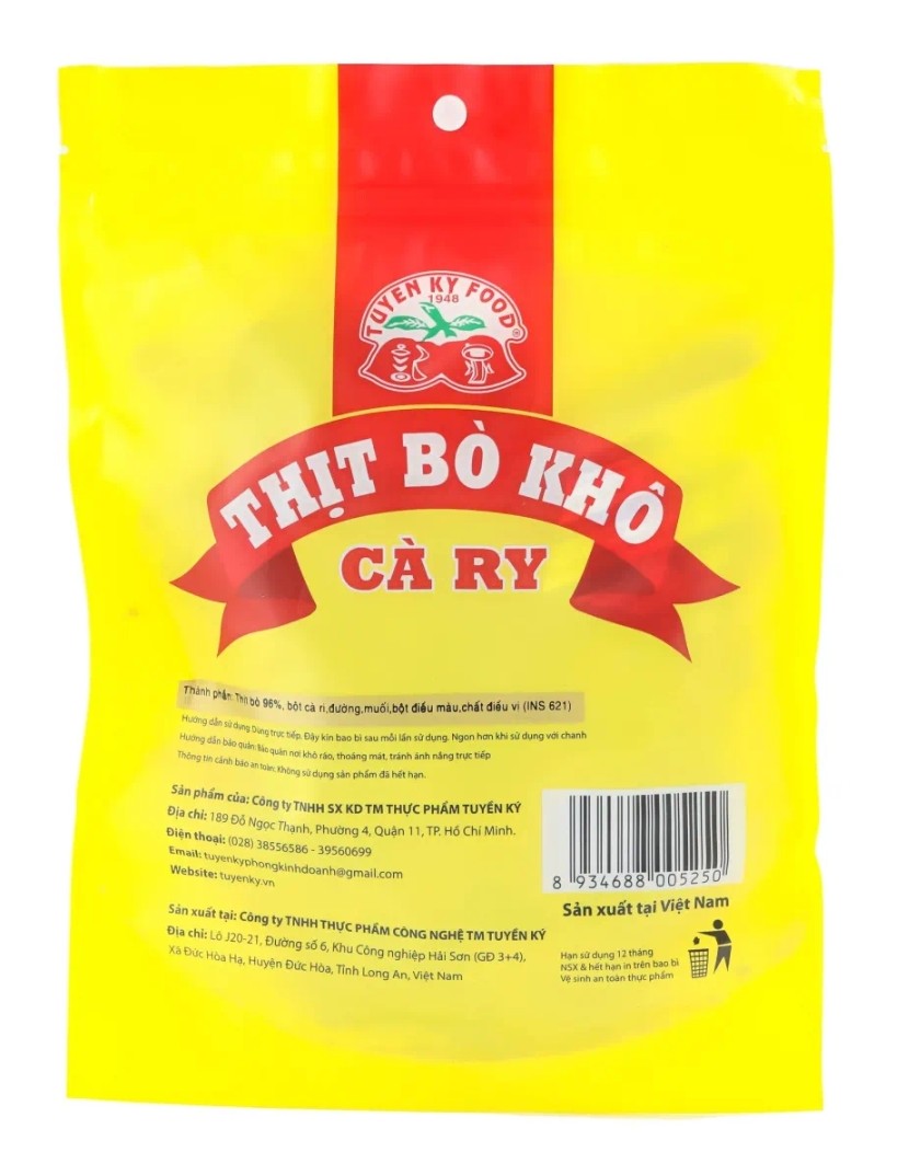 KHÔ BÒ MIẾNG TUYỀN KÝ BCR 130GAM