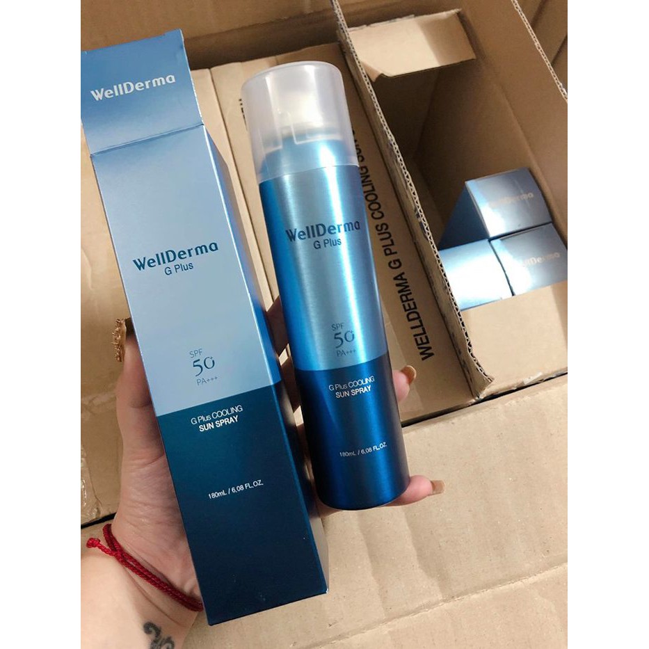 Xịt chống nắng Wellderma 180ml