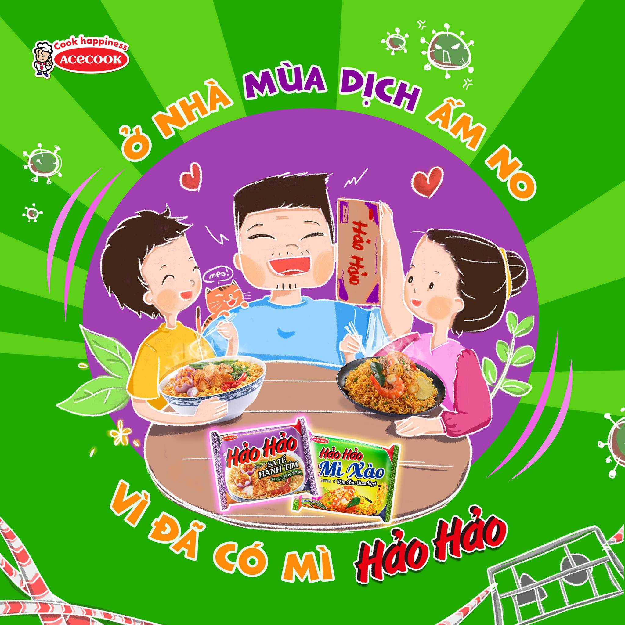 Mì tôm Hảo Hảo Acecook đủ các vị