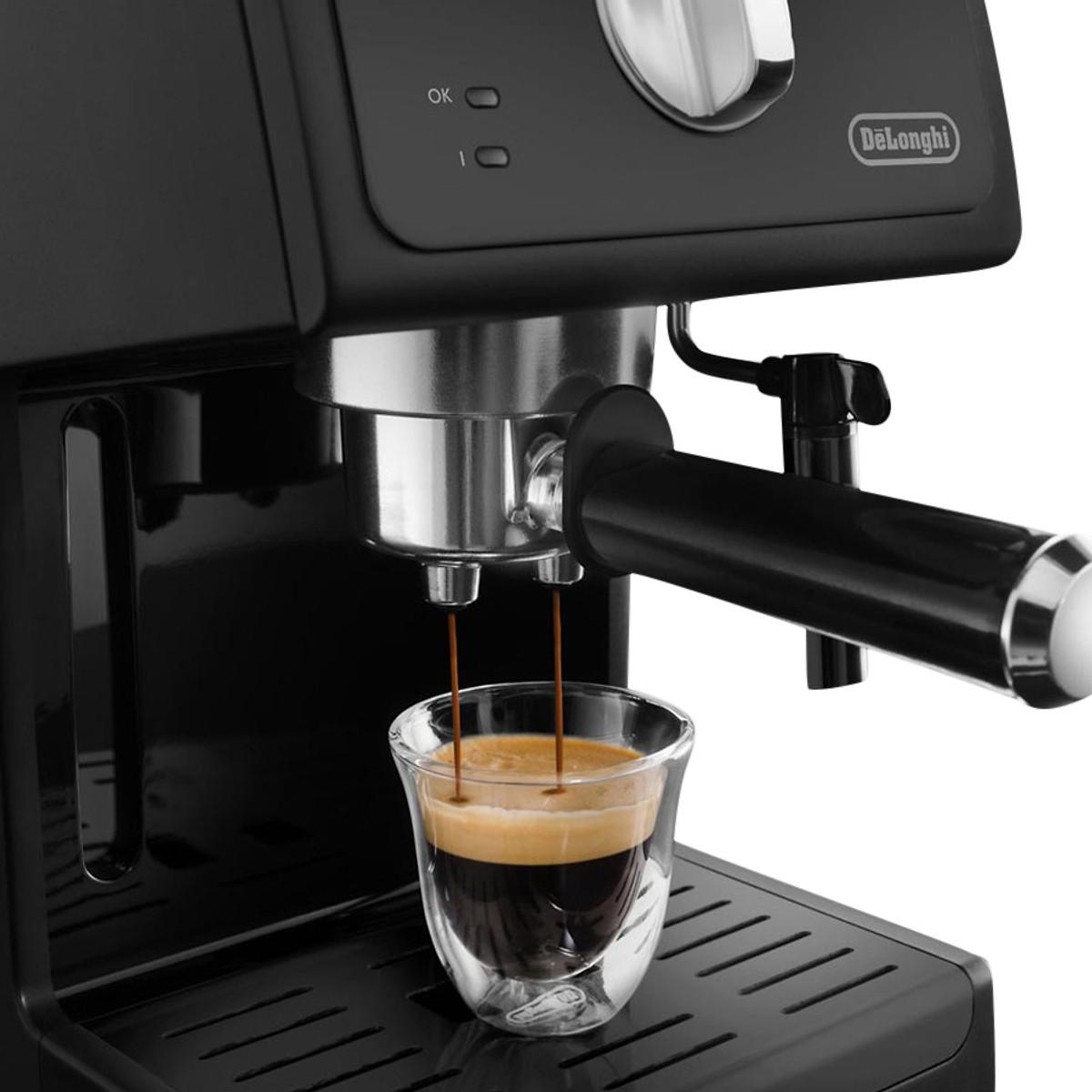 [Trả góp 0%]Máy pha cà phê Espresso DELONGHI ECP31.21 1100W (Đen) - Hãng phân phối