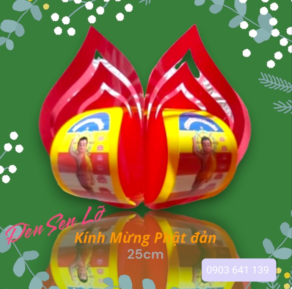 [HCM]Đèn sen Phật đản ( Size 3) - Lồng đèn Phật đản