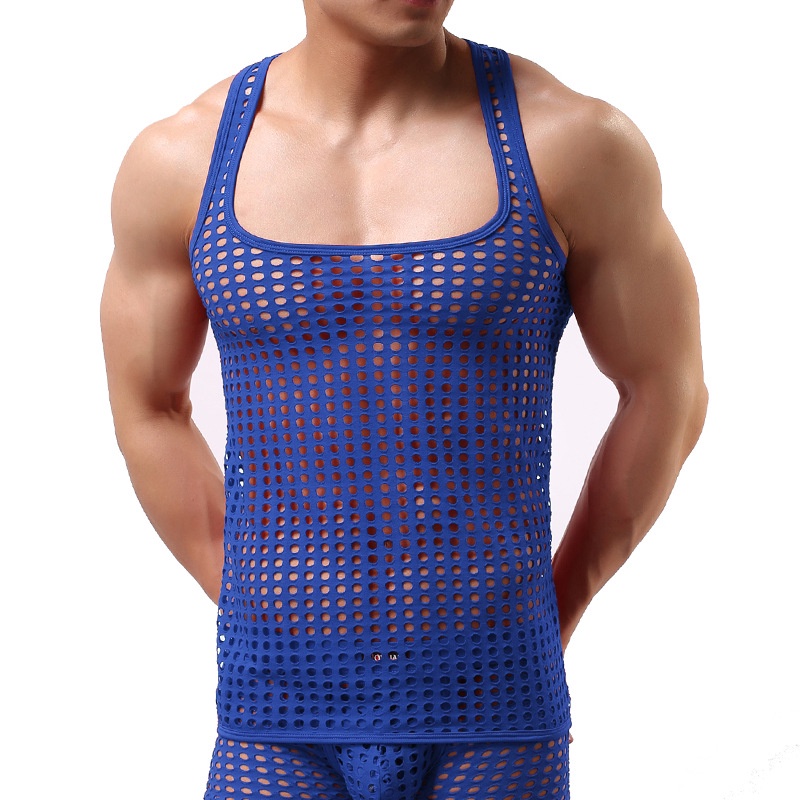 Áo ba lỗ nam phối lưới thoáng mát