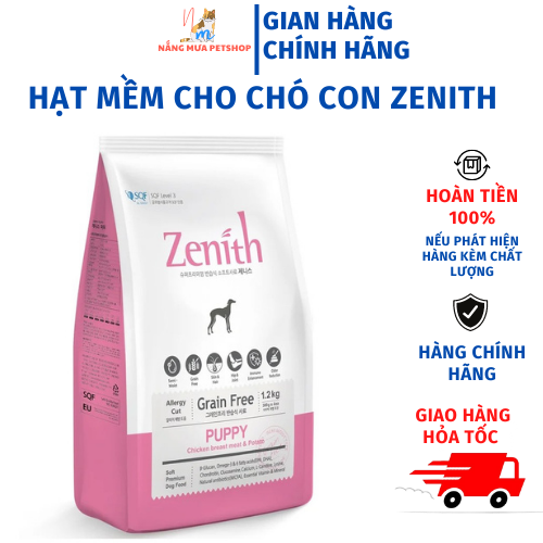 Thức ăn cho chó hạt mềm Zenith hạt cho chó con