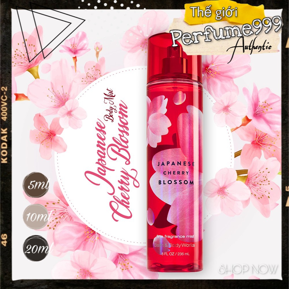 👑 Xịt Thơm Toàn Thân Bath And Body Works Body Mist Cherry Blossom
