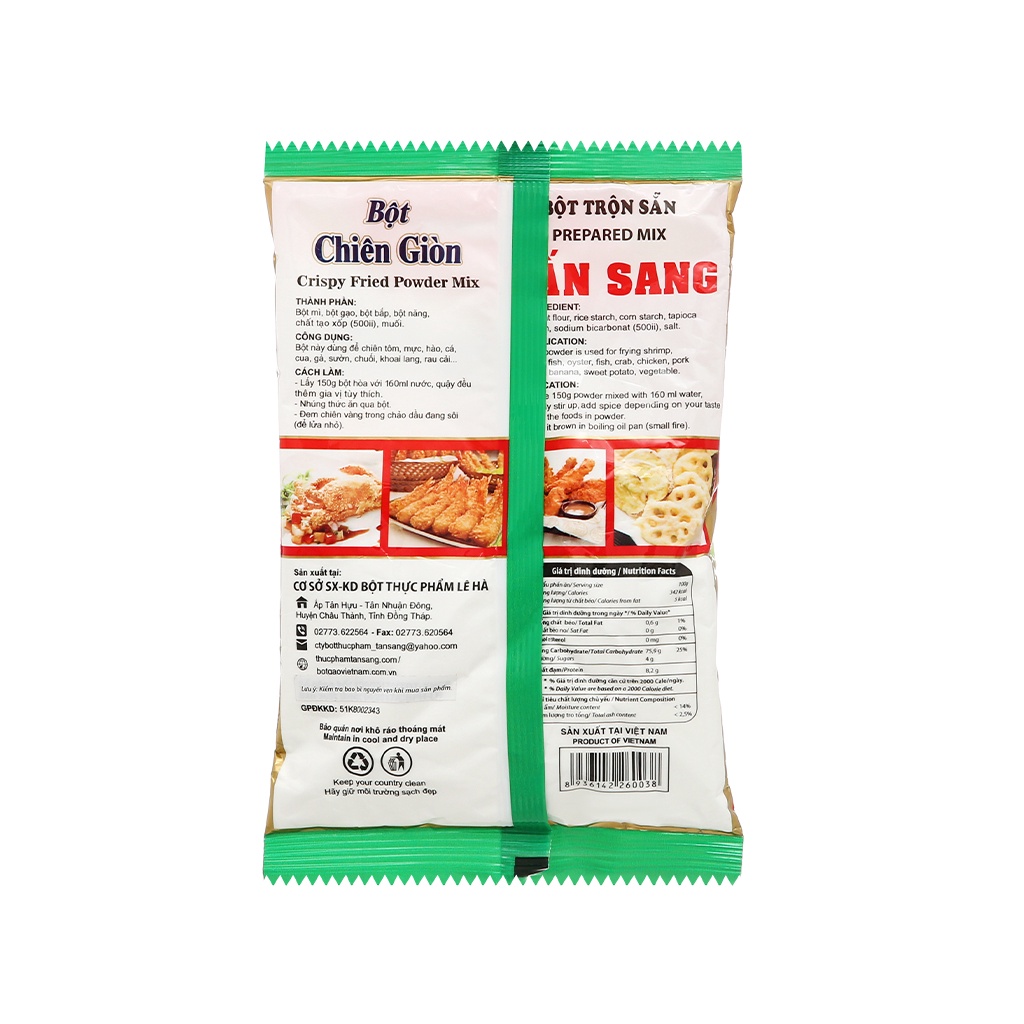 Bột Chiên Giòn Tấn Sang 150Gr