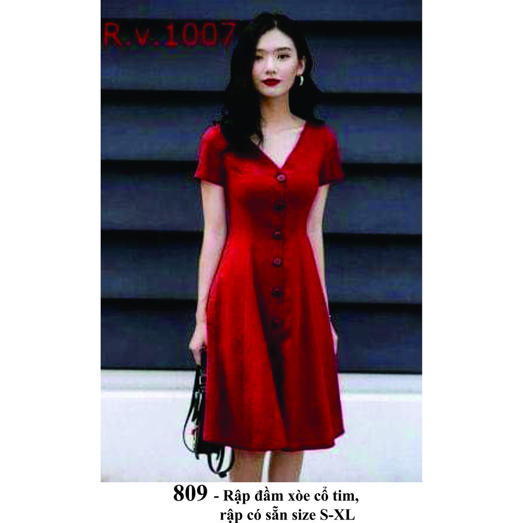 Rập giấy a0 mã 809-rập đầm xòe - k phải dáng 7 mảnh