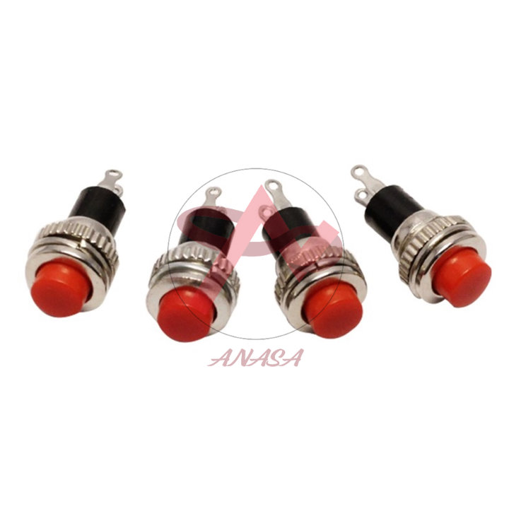 Nút Nhấn Đề Vỏ Sắt Nhấn Nhả 10mm