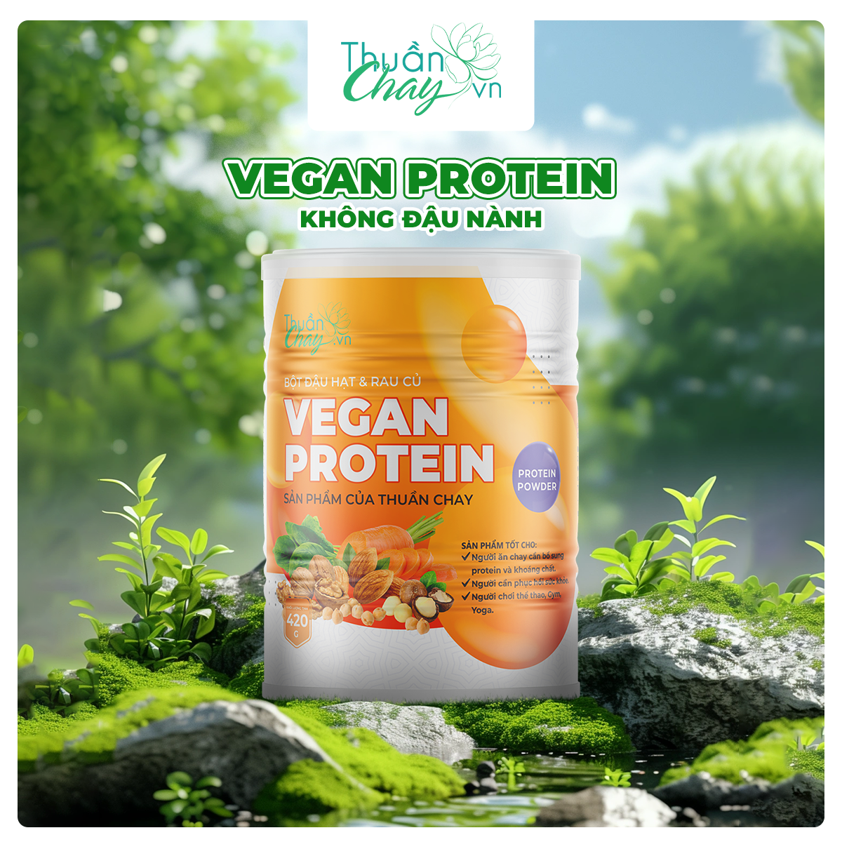 BỘT ĐẬU HẠT & RAU CỦ VEGAN PROTEIN - 420g