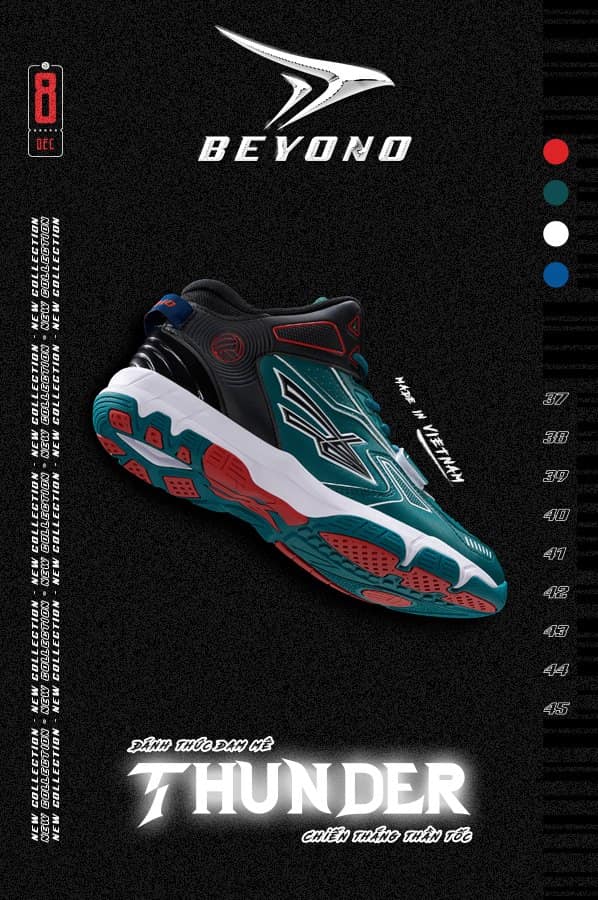 Giày Beyono Thunder White - Giày Chuyên Bóng Chuyền