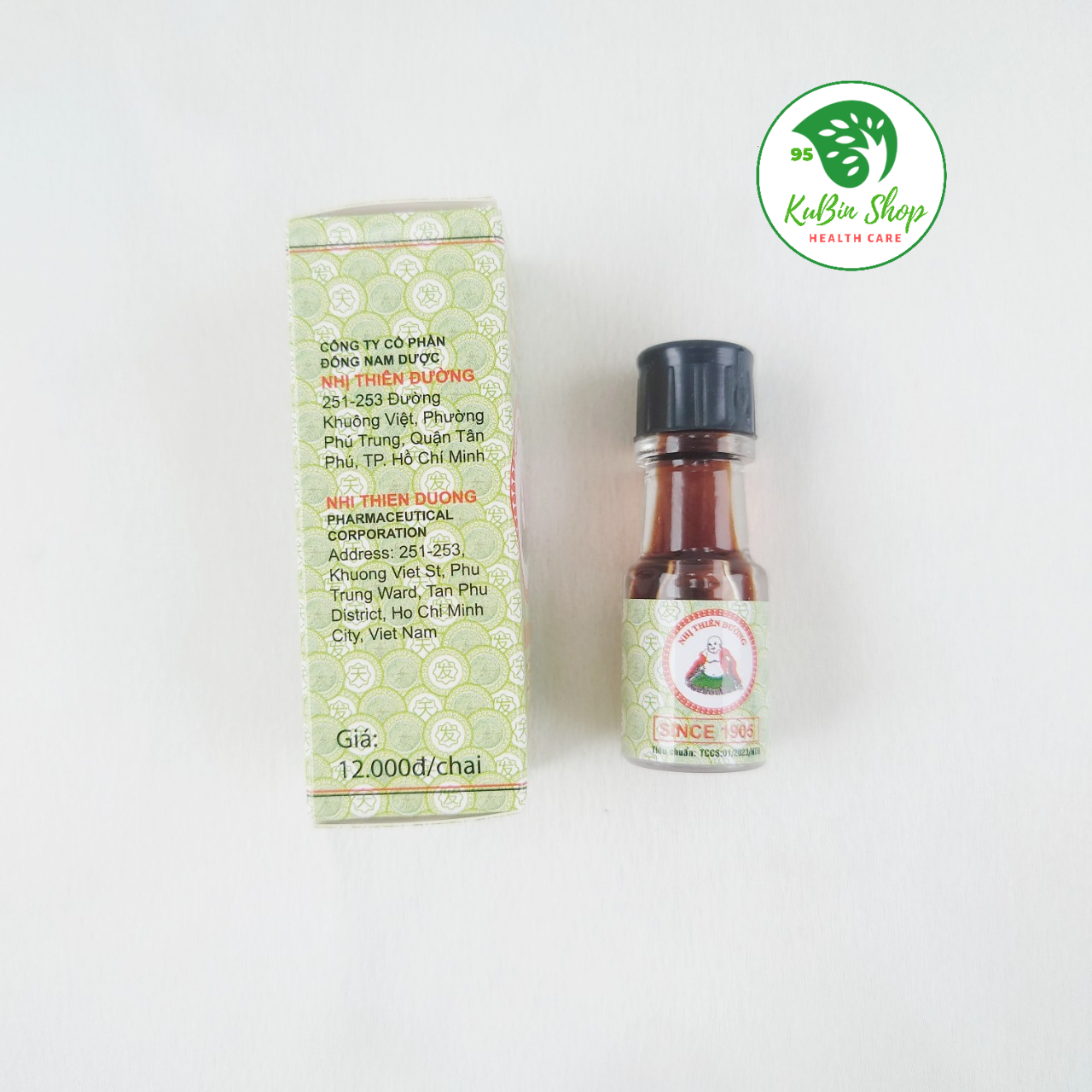 Dầu Gió Nhị Thiên Đường chai 1.5ml
