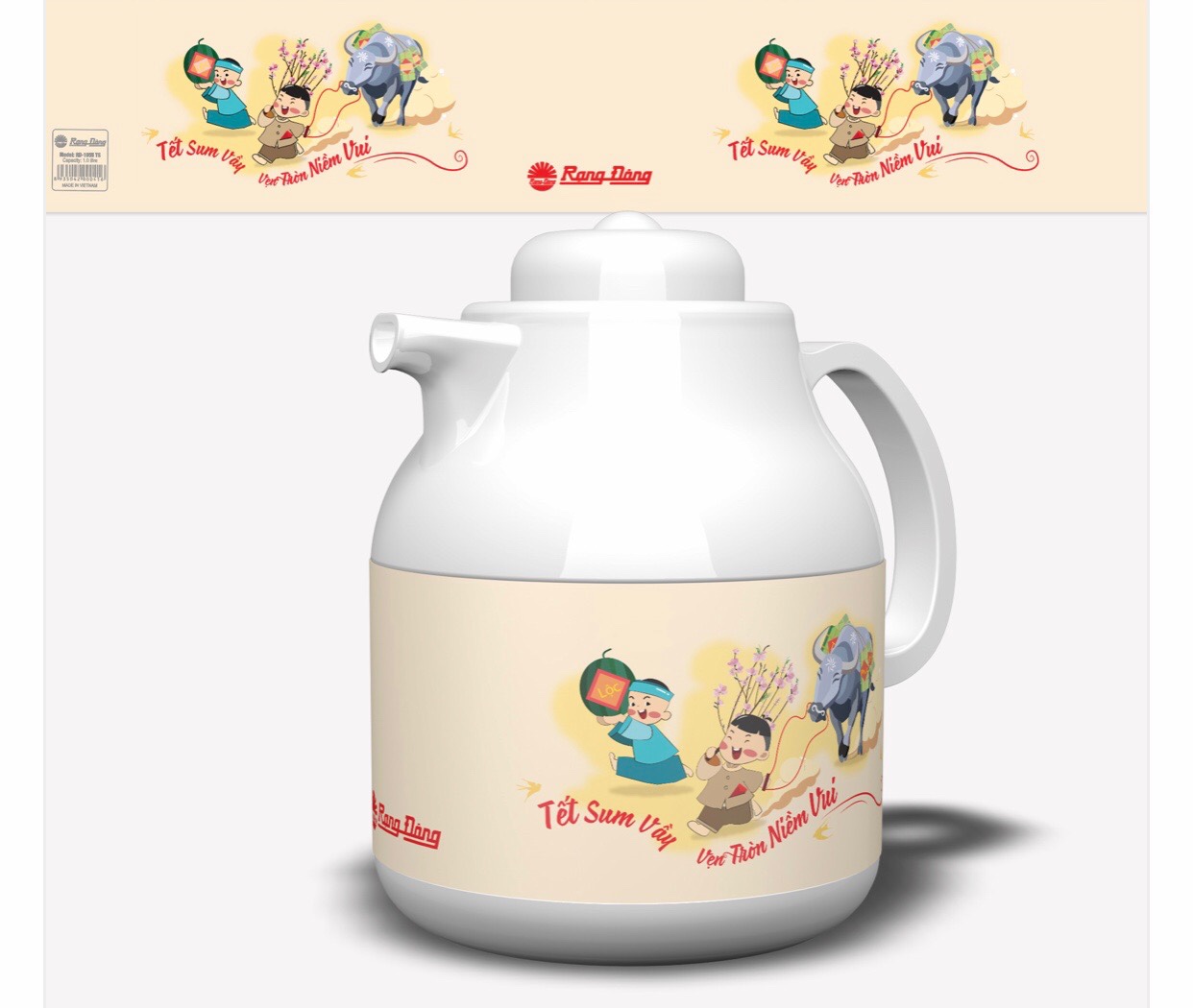 Phích Pha trà 1.3 Lít Rạng Đông RD-1355TS
