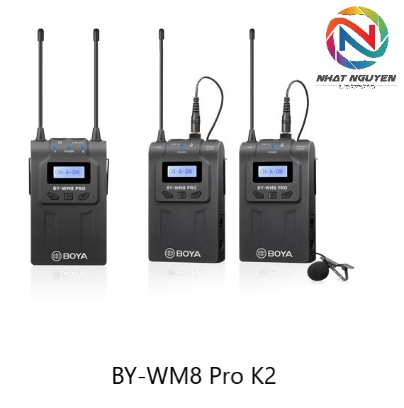 HCMTrả góp 0%Micro không dây Boya WM8 PRO K2 BY WM8 PRO K2 - Bảo hành 12