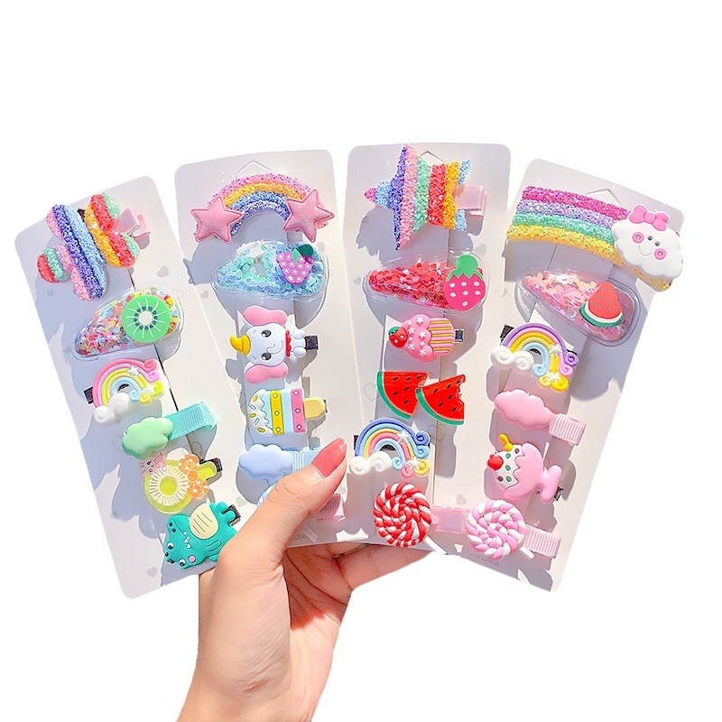 [FREESHIP + HOÀN TIỀN 50K] Set 6 cặp tóc vintage dễ thương cho bé mã KS203