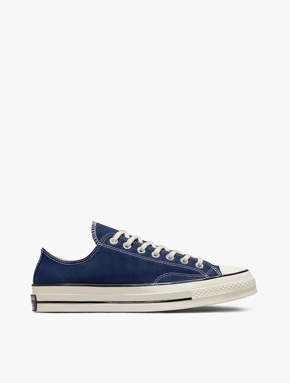 CONVERSE MEN'S CHUCK 70 RECYCLED RPET CANVAS SNEAKERS - MIDNIGHT  NAVY/EGRET/BLACK - MixASale
