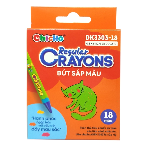 Bút Sáp Màu DUKA: Regular Crayons 18 - 24 Màu