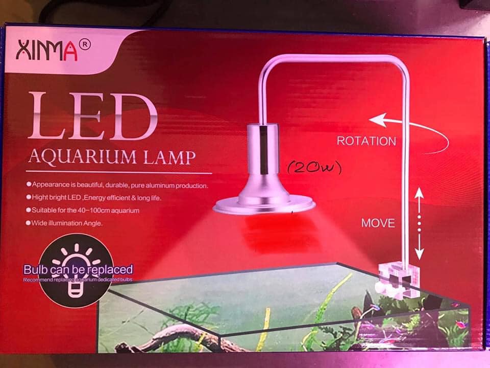 Đèn Led Kẹp Xima 20W Ánh Sáng RGB - Đèn Led Kẹp Bể Thủy Sinh