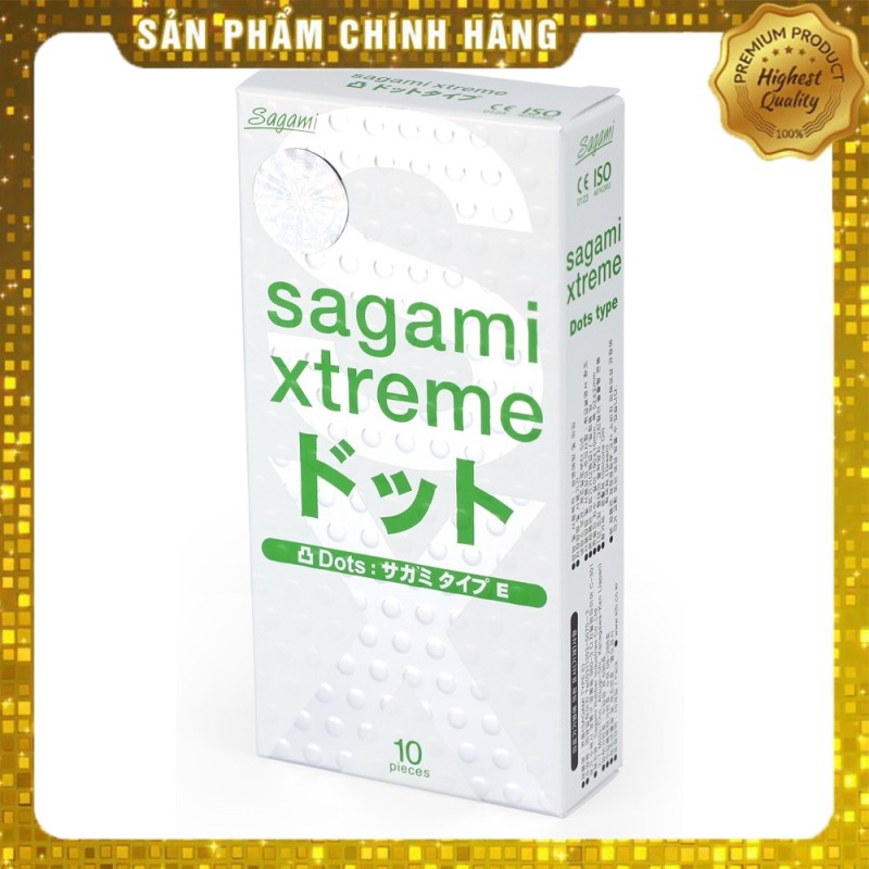 [FREESHIP] Bao Cao Su Gân gai 10 chiếc Sagami Extreme White - Nhật Bản - Chính hãng - Che tên sản phẩm kín đáo