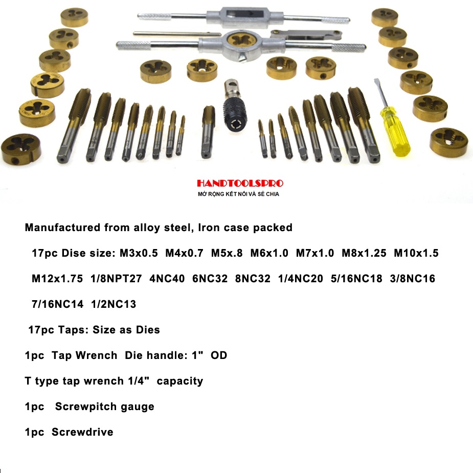 Bộ taro ren 40 chi tiết A1012 C-MART