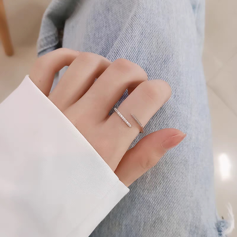Nhẫn bạc ý dạng hở DaLiA Jewelry cá tính