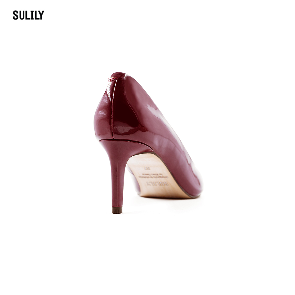 Giày Cao Gót 5cm Da Bóng Đệm Mút Sulily G01-II20DO