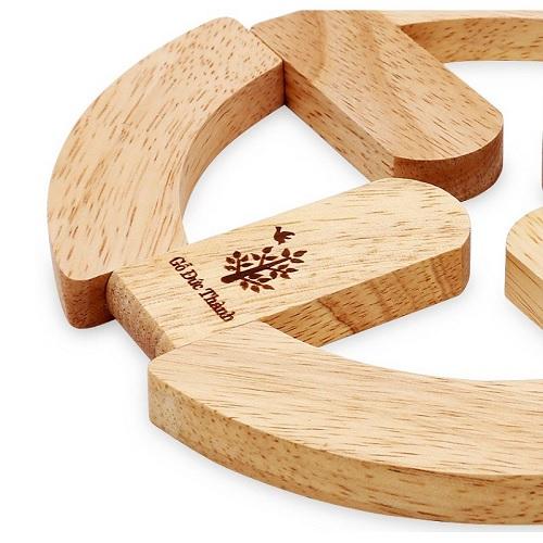 Rế Lót Nồi Tròn Mở Rộng Gỗ Đức Thành 09731