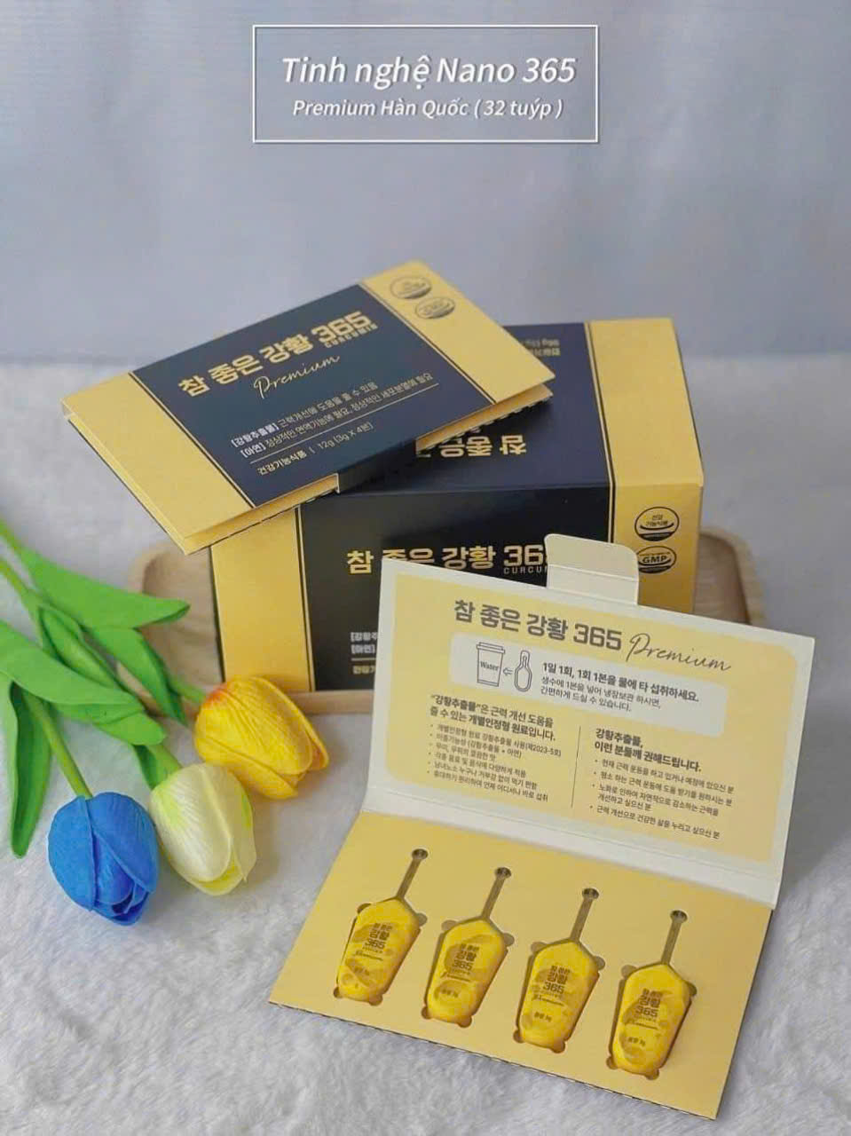 Tinh chất nghệ 365 Nano Curcumin Hàn Quốc Hộp 32 Tép( Hàng Nội Địa)