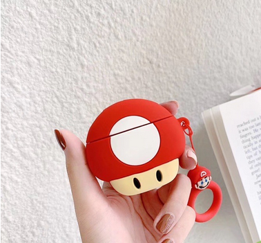 ☘️Tặng kèm móc treo☘️Case Airpod 1 2- Vỏ bao bọc Mario Cover đựng tai nghe không dây Airpods game Super Mario Bros